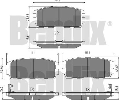 BENDIX 510549 - Əyləc altlığı dəsti, əyləc diski furqanavto.az