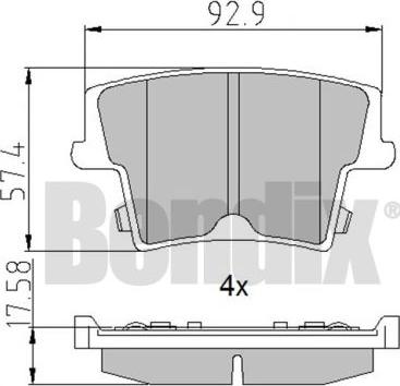 BENDIX 510556 - Əyləc altlığı dəsti, əyləc diski furqanavto.az