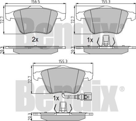 BENDIX 510551 - Əyləc altlığı dəsti, əyləc diski furqanavto.az