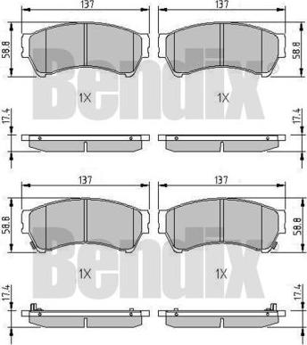 BENDIX 510568 - Əyləc altlığı dəsti, əyləc diski furqanavto.az