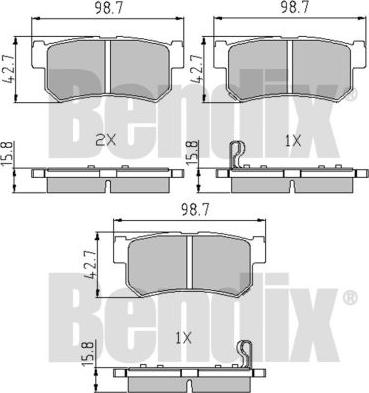 BENDIX 510563 - Əyləc altlığı dəsti, əyləc diski furqanavto.az