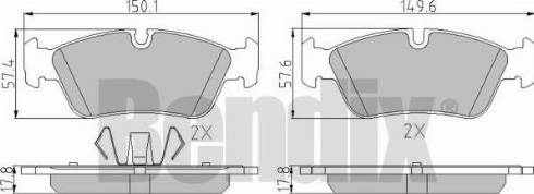 BENDIX 510506 - Əyləc altlığı dəsti, əyləc diski furqanavto.az