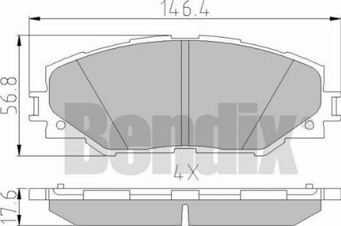 BENDIX 510500 - Əyləc altlığı dəsti, əyləc diski furqanavto.az