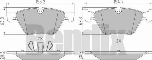 BENDIX 510507 - Əyləc altlığı dəsti, əyləc diski furqanavto.az