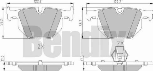 BENDIX 510586 - Əyləc altlığı dəsti, əyləc diski www.furqanavto.az