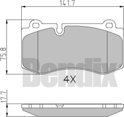 BENDIX 510580 - Əyləc altlığı dəsti, əyləc diski furqanavto.az