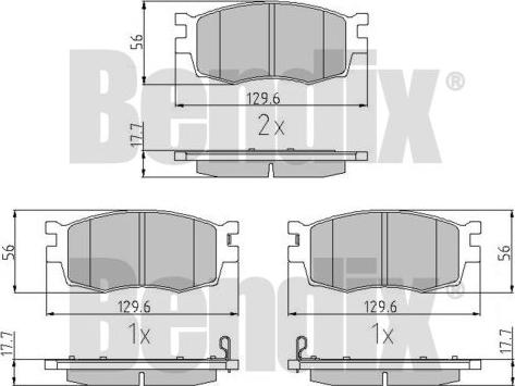 BENDIX 510537 - Əyləc altlığı dəsti, əyləc diski furqanavto.az