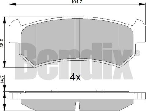 BENDIX 510524 - Əyləc altlığı dəsti, əyləc diski furqanavto.az