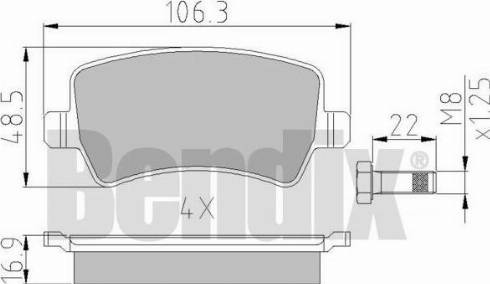 BENDIX 510528 - Əyləc altlığı dəsti, əyləc diski furqanavto.az