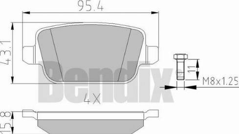 BENDIX 510527 - Əyləc altlığı dəsti, əyləc diski furqanavto.az