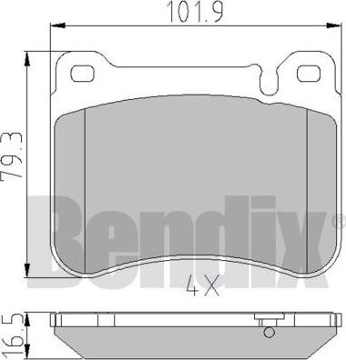 BENDIX 510574 - Əyləc altlığı dəsti, əyləc diski furqanavto.az