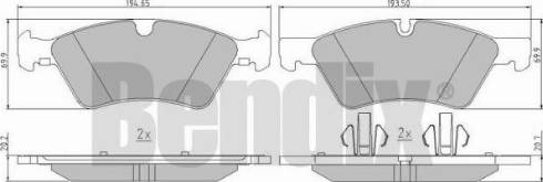 BENDIX 510575 - Əyləc altlığı dəsti, əyləc diski furqanavto.az