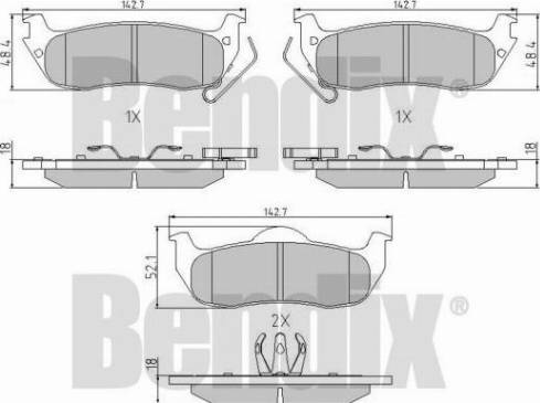 BENDIX 510570 - Əyləc altlığı dəsti, əyləc diski furqanavto.az