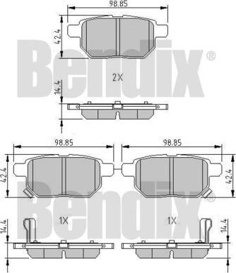 BENDIX 510573 - Əyləc altlığı dəsti, əyləc diski furqanavto.az