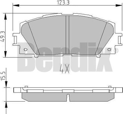 BENDIX 510645 - Əyləc altlığı dəsti, əyləc diski furqanavto.az