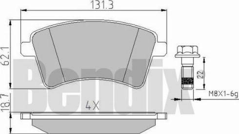 BENDIX 510654 - Əyləc altlığı dəsti, əyləc diski furqanavto.az