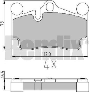 BENDIX 510604 - Əyləc altlığı dəsti, əyləc diski furqanavto.az