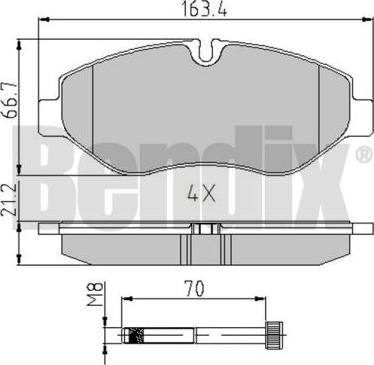 BENDIX 510610 - Əyləc altlığı dəsti, əyləc diski furqanavto.az