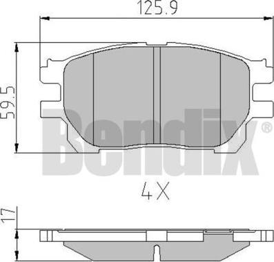 BENDIX 510680 - Əyləc altlığı dəsti, əyləc diski furqanavto.az