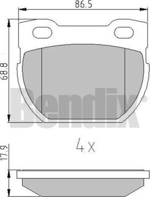 BENDIX 510639 - Əyləc altlığı dəsti, əyləc diski furqanavto.az