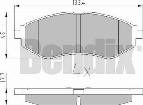 BENDIX 510635 - Əyləc altlığı dəsti, əyləc diski www.furqanavto.az