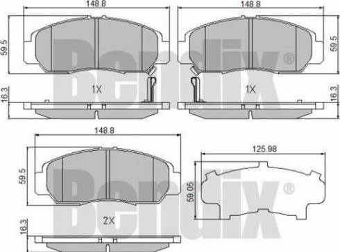 BENDIX 510625 - Əyləc altlığı dəsti, əyləc diski furqanavto.az