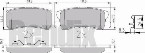 BENDIX 510622 - Əyləc altlığı dəsti, əyləc diski www.furqanavto.az