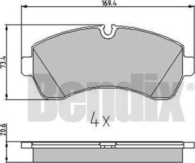 BENDIX 510670 - Əyləc altlığı dəsti, əyləc diski furqanavto.az