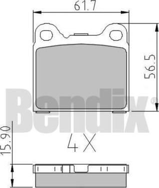 BENDIX 510091 - Əyləc altlığı dəsti, əyləc diski furqanavto.az