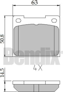 BENDIX 510097 - Əyləc altlığı dəsti, əyləc diski www.furqanavto.az