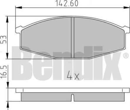 BENDIX 510055 - Əyləc altlığı dəsti, əyləc diski furqanavto.az