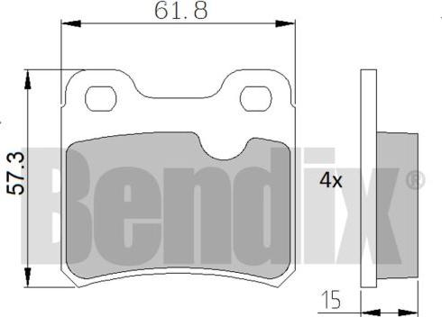 BENDIX 510065 - Əyləc altlığı dəsti, əyləc diski furqanavto.az