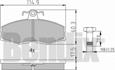 BENDIX 510062 - Əyləc altlığı dəsti, əyləc diski furqanavto.az