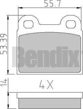 BENDIX 510007 - Əyləc altlığı dəsti, əyləc diski furqanavto.az