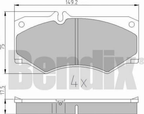 BENDIX 510015 - Əyləc altlığı dəsti, əyləc diski furqanavto.az