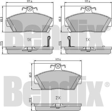 BENDIX 510086 - Əyləc altlığı dəsti, əyləc diski furqanavto.az