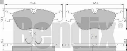 BENDIX 510088 - Əyləc altlığı dəsti, əyləc diski furqanavto.az