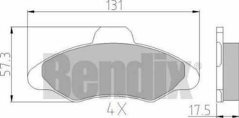 BENDIX 510029 - Əyləc altlığı dəsti, əyləc diski furqanavto.az