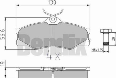 BENDIX 510020 - Əyləc altlığı dəsti, əyləc diski furqanavto.az