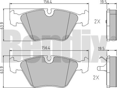 BENDIX 510074 - Əyləc altlığı dəsti, əyləc diski furqanavto.az