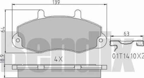 BENDIX 510198 - Əyləc altlığı dəsti, əyləc diski furqanavto.az