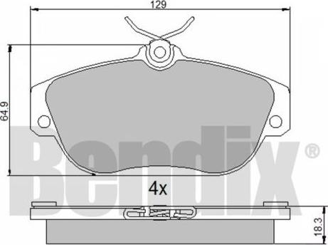 BENDIX 510146 - Əyləc altlığı dəsti, əyləc diski furqanavto.az