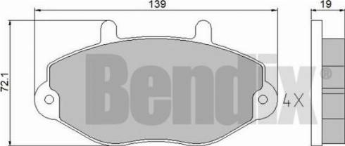 BENDIX 510152 - Əyləc altlığı dəsti, əyləc diski furqanavto.az