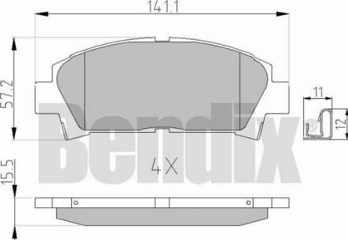 BENDIX 510163 - Əyləc altlığı dəsti, əyləc diski furqanavto.az