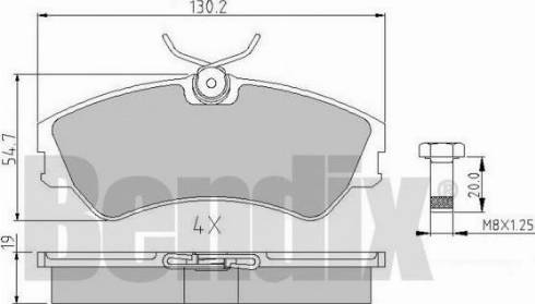 BENDIX 510101 - Əyləc altlığı dəsti, əyləc diski furqanavto.az