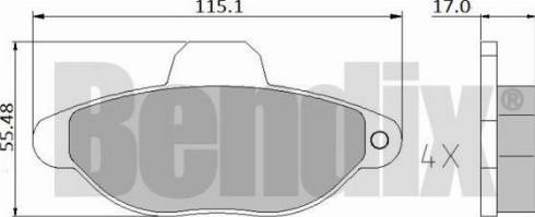 BENDIX 510108 - Əyləc altlığı dəsti, əyləc diski furqanavto.az