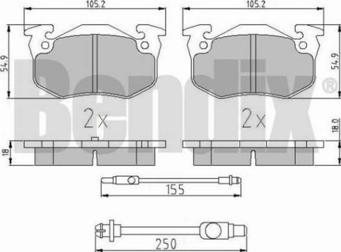 BENDIX 510189 - Əyləc altlığı dəsti, əyləc diski furqanavto.az