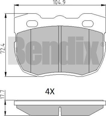 BENDIX 510180 - Əyləc altlığı dəsti, əyləc diski furqanavto.az