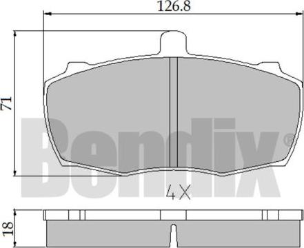 BENDIX 510181 - Əyləc altlığı dəsti, əyləc diski furqanavto.az