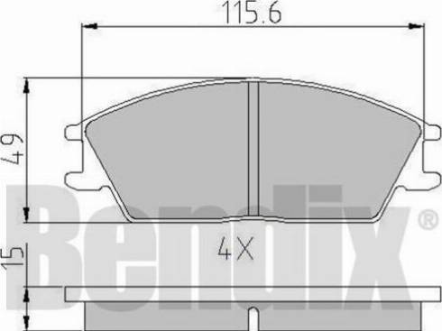 BENDIX 510182 - Əyləc altlığı dəsti, əyləc diski furqanavto.az